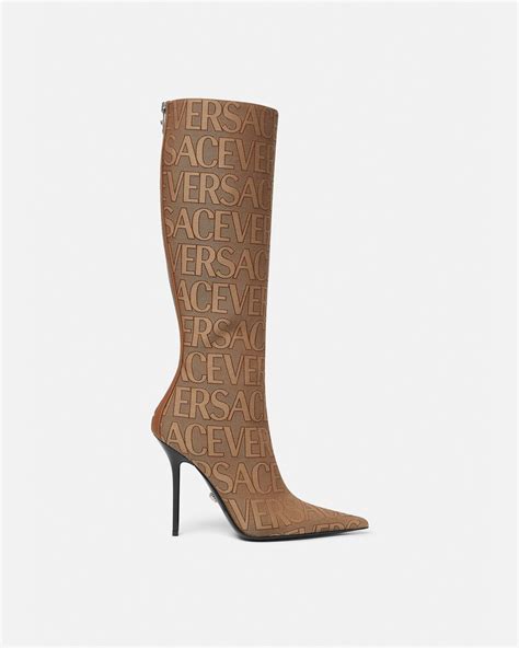 used versace women boots|versace thigh high boots.